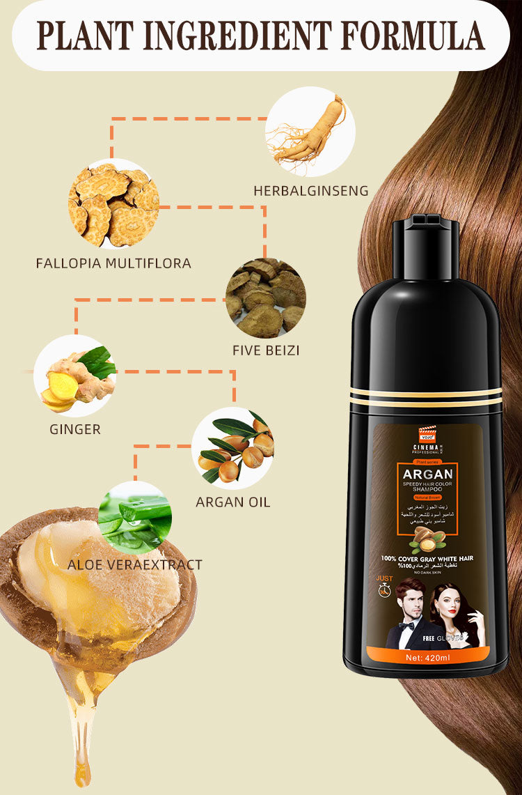 Argan Oil Black Hair Color Shampoo