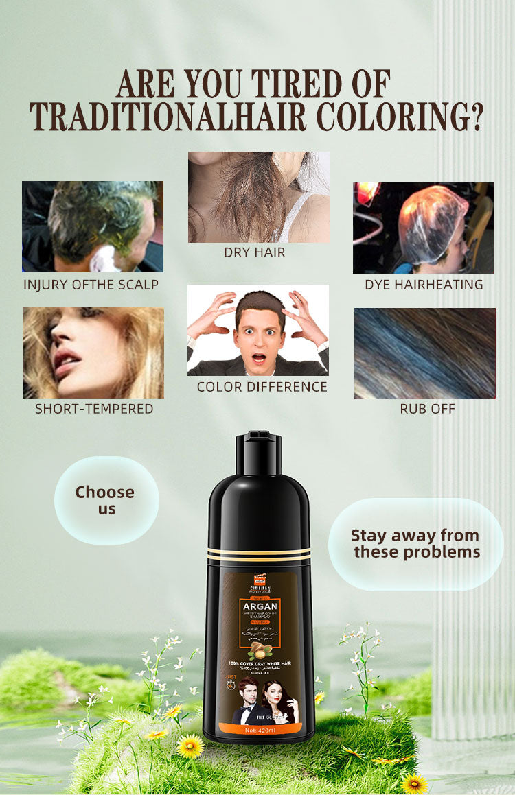 Argan Oil Black Hair Color Shampoo