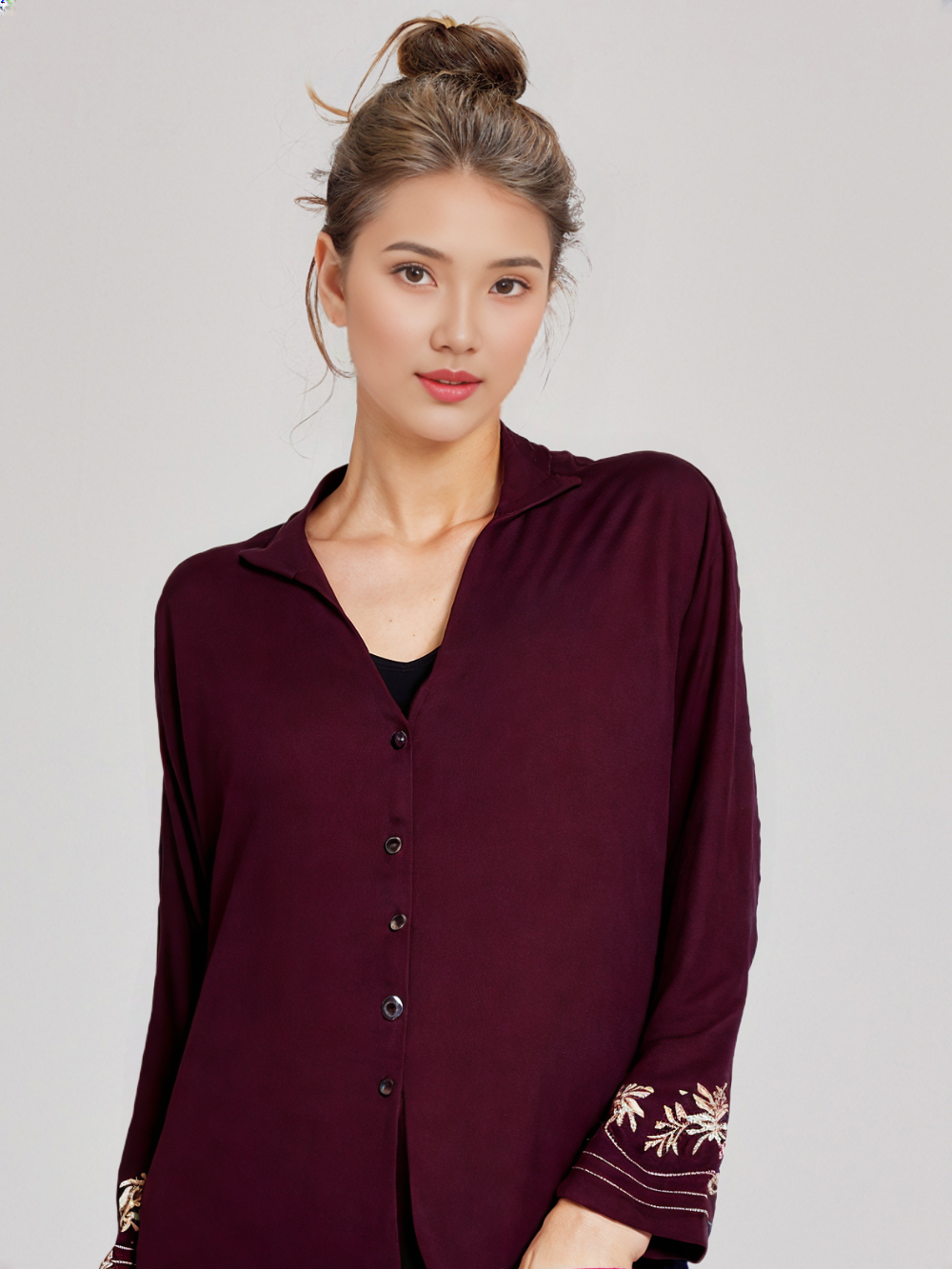 Stitched Embroidered Shirt 2 Piece